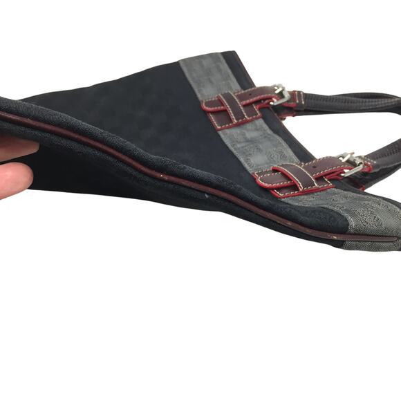 LOEWE - Leather-Trimmed Anagram Canvas Tote Black & Gray - Picture 8 of 10